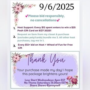 Host Incentives 9/6/2025 PLEASE READ